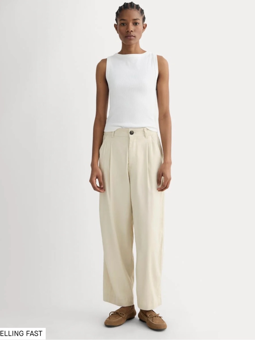 NWT Everlane THE EVERYWHERE PANT IN STRETCH LINEN Birch 2